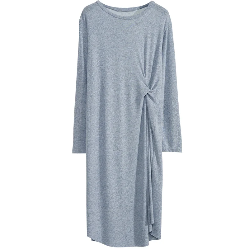 OL Стиль зимнее платье длинный вязаный Платья свитеры Для женщин с длинным