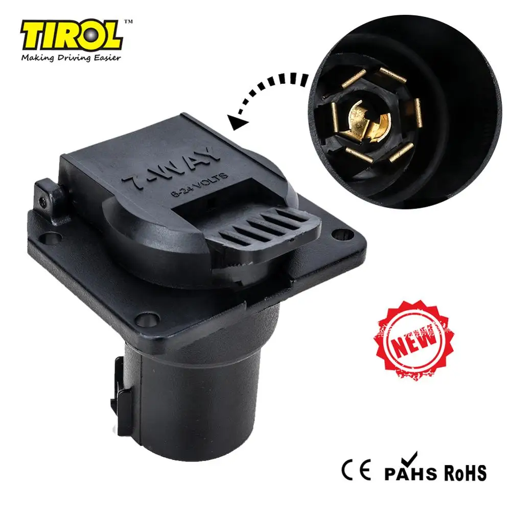 Tirol 7 Way прицеп лопасти разъем T25419b Американский 6-24V буксировочный для прицепа и