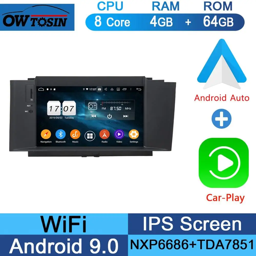 64G CarPlay Android " ips 8 ядерный 4 Гб ram+ 64 Гб rom Android 9,0 автомобильный DVD радио gps для Citroen C4 C4L DS4 2012 2013 DSP CarPlay - Цвет: 64G CarPlay Android
