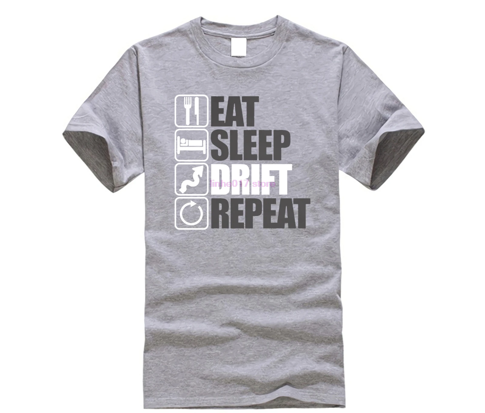 Funny Eat Sleep Drift Repeat Mens Drifting T Shirt - Jdm Car S14 S15 Ae86 BDC Printing Tee Shirts Harajuku Streetwear | Мужская одежда