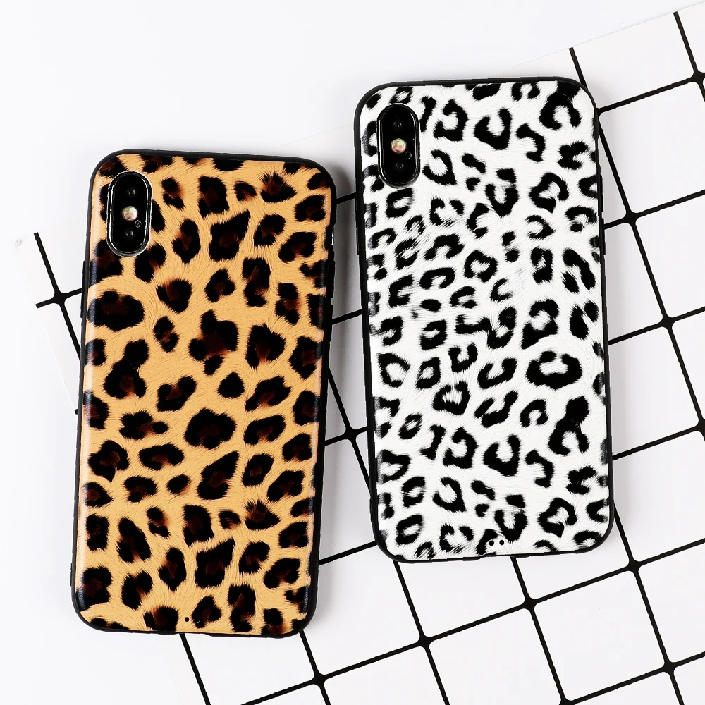 Case For iPhone XS XR Max X 8 7 6 6S Plus Fashion Vintage Leopard Print Soft TPU Phone Back Cover Cases Coque Gift |