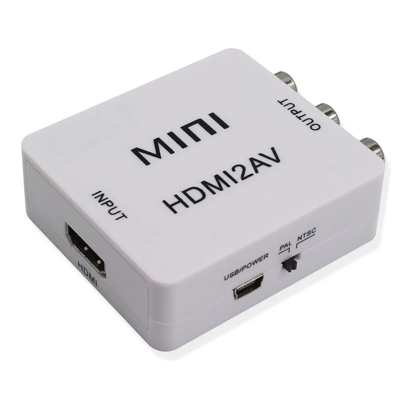 1080P HDMI в AV/RCA/CVBS композитный видео аудио конвертер адаптер поддерживает PAL/NTSC USB