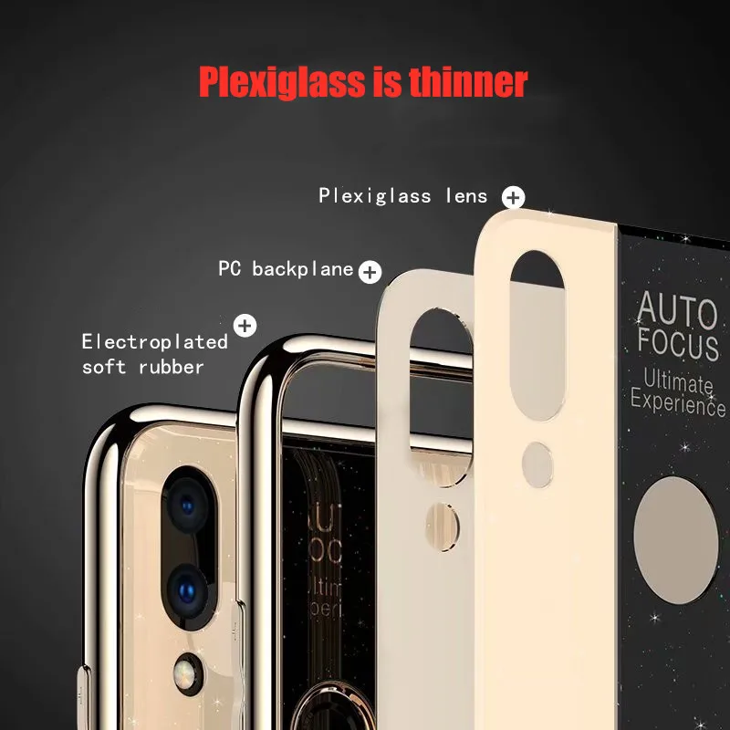 Huawei p20Pro чехол высокого класса Porsche стиль гальванические ТПУ ПК стекло зеркало для