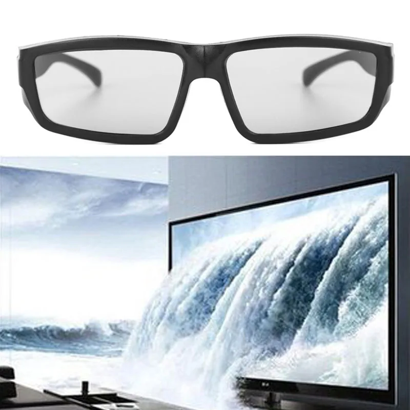 Круглые поляризованные Пассивные 3D стерео очки черного цвета H4 для ТВ реальные D