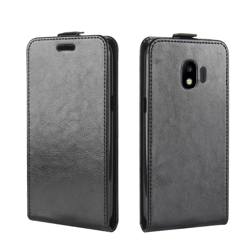 Флип чехол для Samsung Galaxy J2 Pro 2018 J250F кожаный силиконовый ТПУ Coque Crazy Horse чехлы