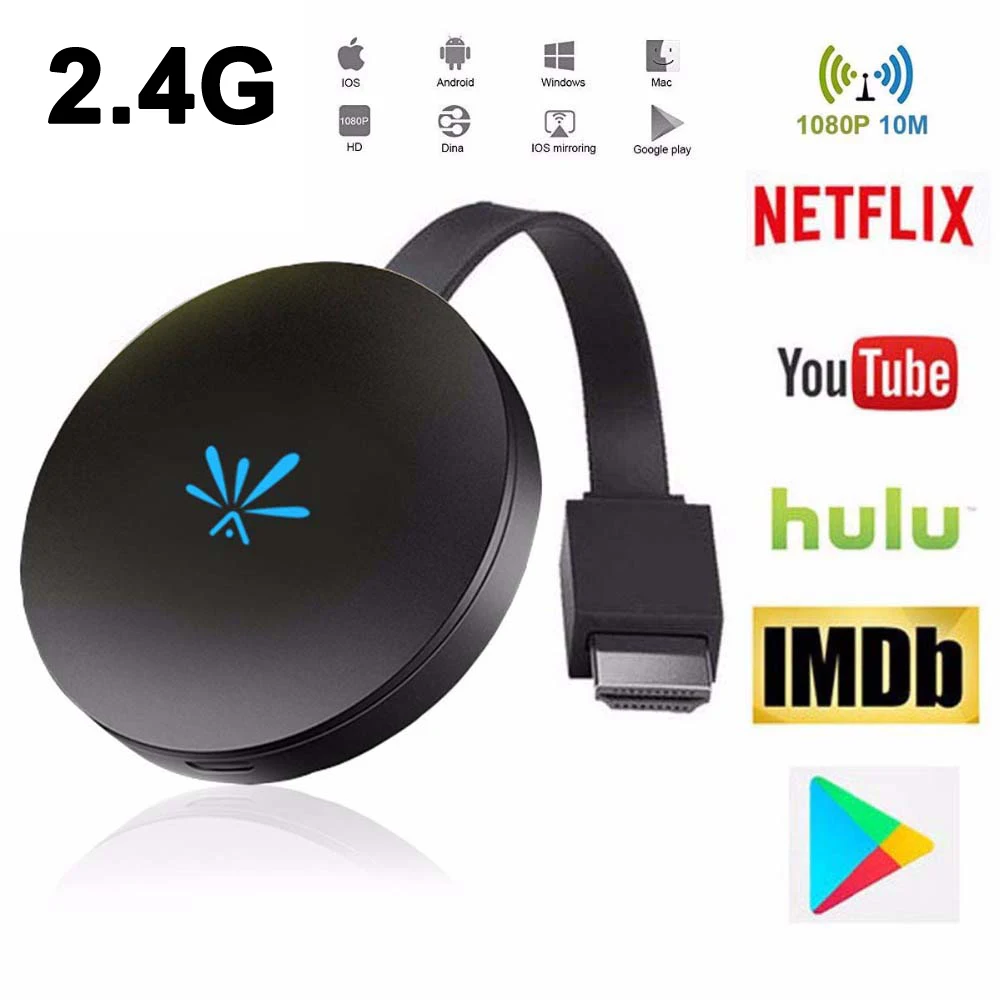 G6 2.4G G6 Google Chromecast TV Stick беспроводной дисплей ключ HDMI Miracast для IOS Android 2,4G Wifi ТВ дисплей стандарты Chromecast - Цвет: G6 2.4G