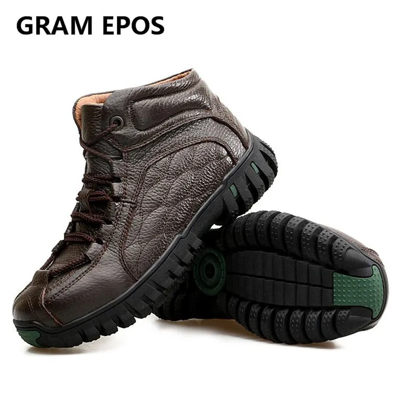 GRAM эпос супер теплые мужские зимние ботинки Сапоги из натуральной кожи Мужская