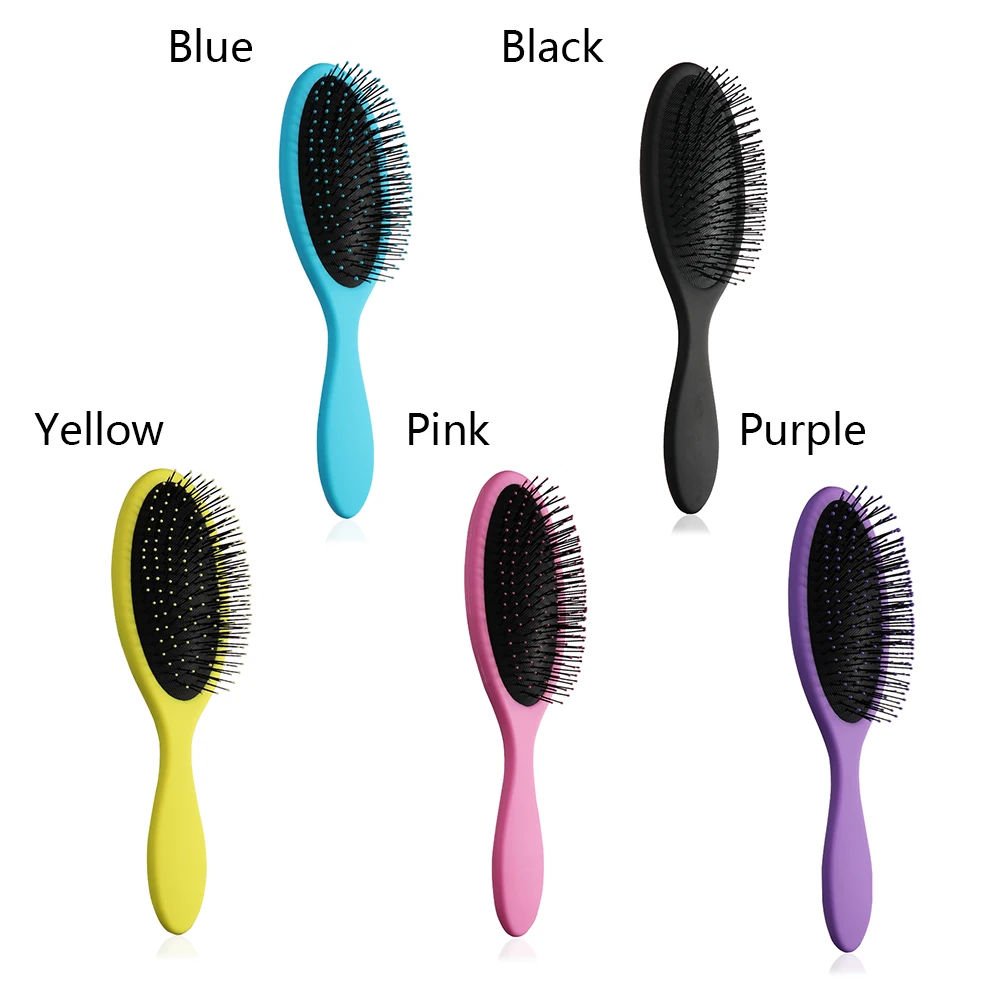 1Pcs Pro Salon Detangling Hair Brush Kids Women men Hair Brush Tangle Wet& Dry Bristles handle Hair Tangle Detangling Comb