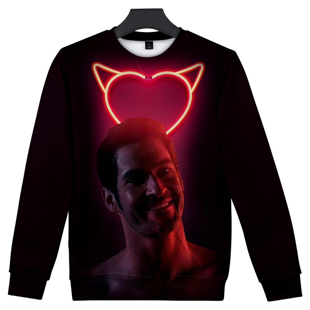 Горячая Lucifer Толстовка Lucifer Morningstar толстовки хороший открытый пуловер Толстовка Осень мужские длинные толстовки