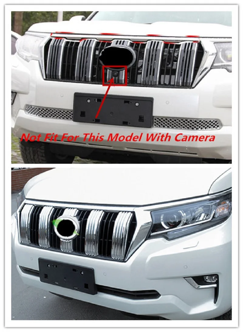 Для Toyota Land Cruiser Prado FJ150 2018 внешние аксессуары Передняя средняя решетка гриля