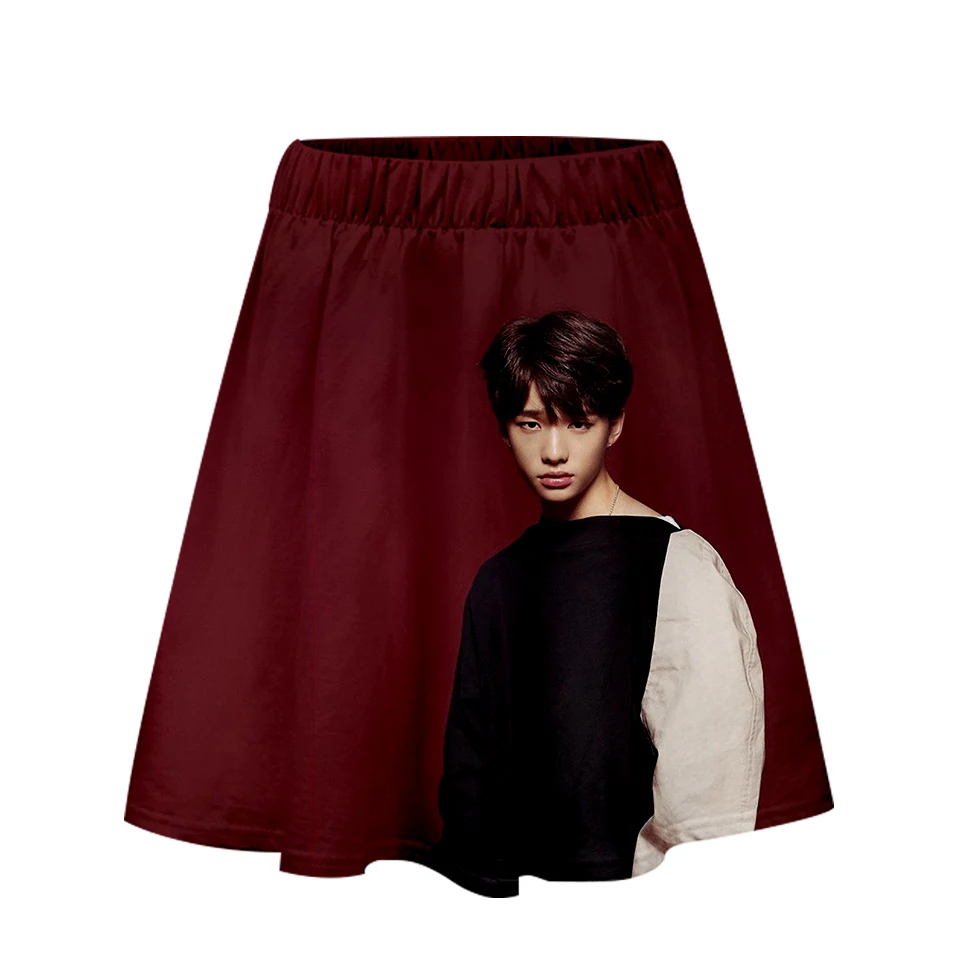 Straykids 3D печатных юбки для женщин с замком молнией модные повседневные короткие 2019