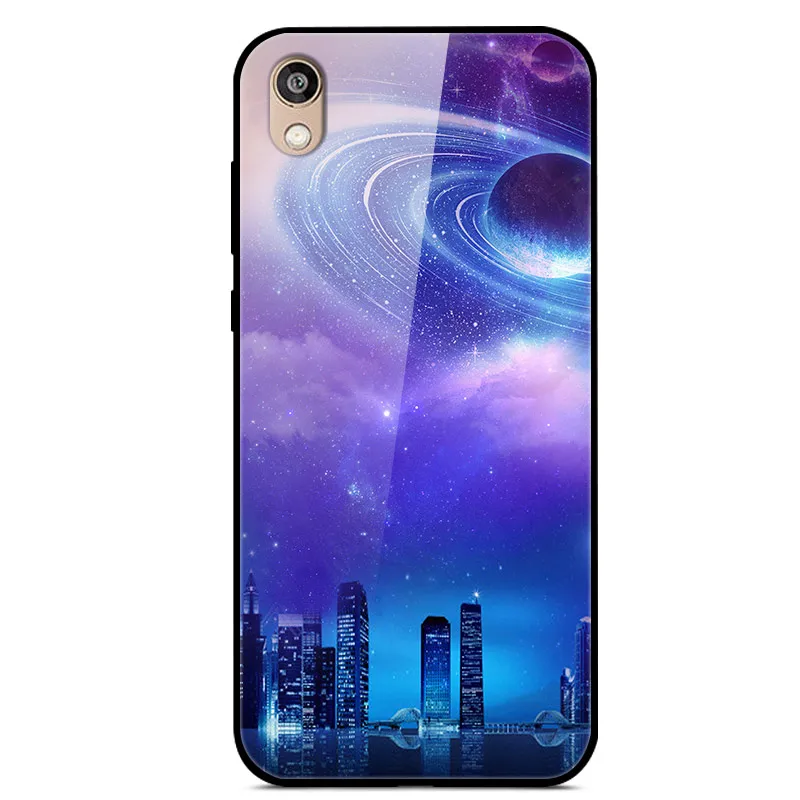 02 Чехол для Honor 8 S, чехол для huawei Honor 8 S, чехол из закаленного стекла с изображением планеты и космоса, чехол для huawei Honor 8 S 8 S KSE-LX9, чехол - Цвет: 02