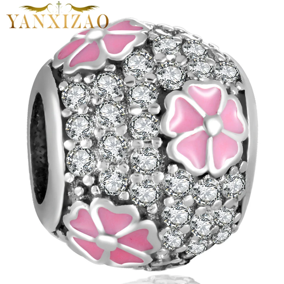 YANXIZAO Gypsophila для изготовления украшений вручную цветы Diy Бусины Подходят Pulseira Pandora Браслет Подвески Серебро 925 Berloque