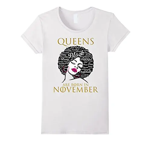 Queens Are Born In November-сильная Черная Женская футболка футболки с принтом женские