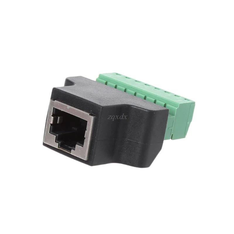 RJ45 гнездо к винтовой клемме 8 Pin разъем Ethernet кабель удлинитель адаптер Прямая
