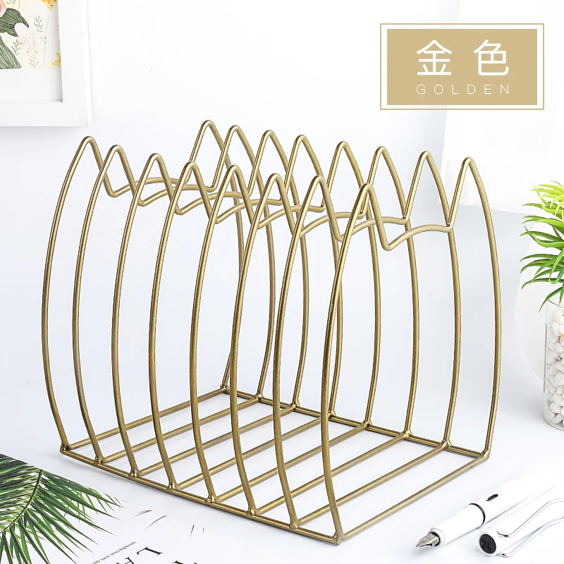 gold cat shape Акция Boekenkast Librero железная книжная полка Стопорная доска полка Ретро Папка по журналу металлическая отделка - Цвет: gold cat shape