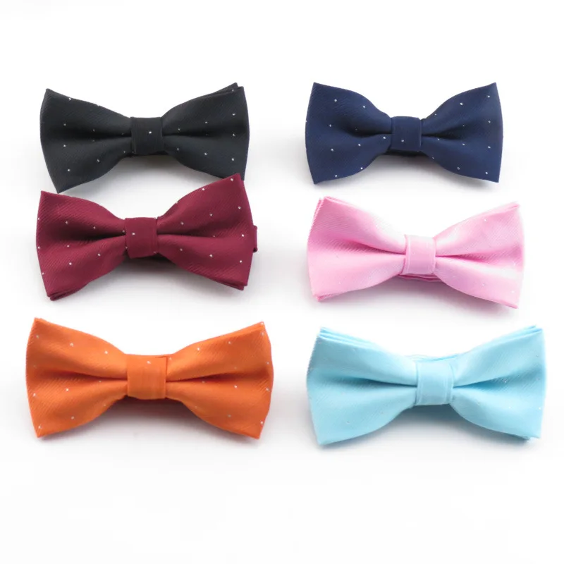 Детский галстук бабочка однотонный в горошек классическая бабочка|children bow tie|neck