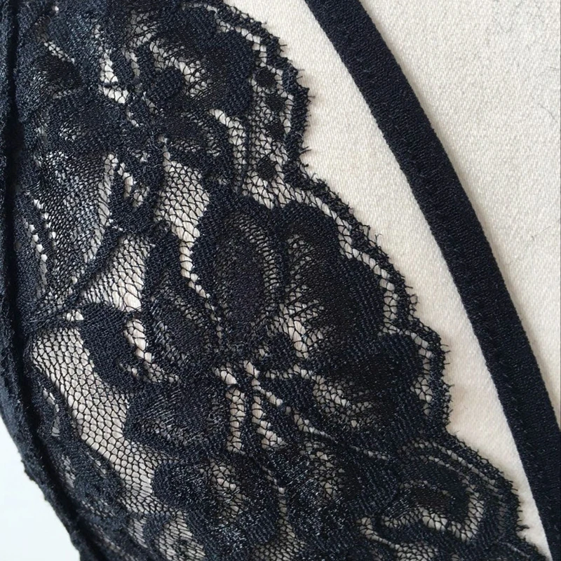 

Lady Women Sexy Black Push Up Bra Tops Lingerie Underwear Hollow Halter Neck Bandage Floral Solid Adjustable Starp