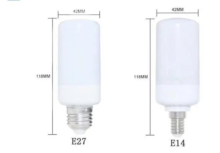 E14 E27 ампулы Светодиодная лампа с эффектом пламени 85-265 V 3 режима E26 B22 светодиодный светодиод динамический пламя лампа домашняя атмосферное освещение