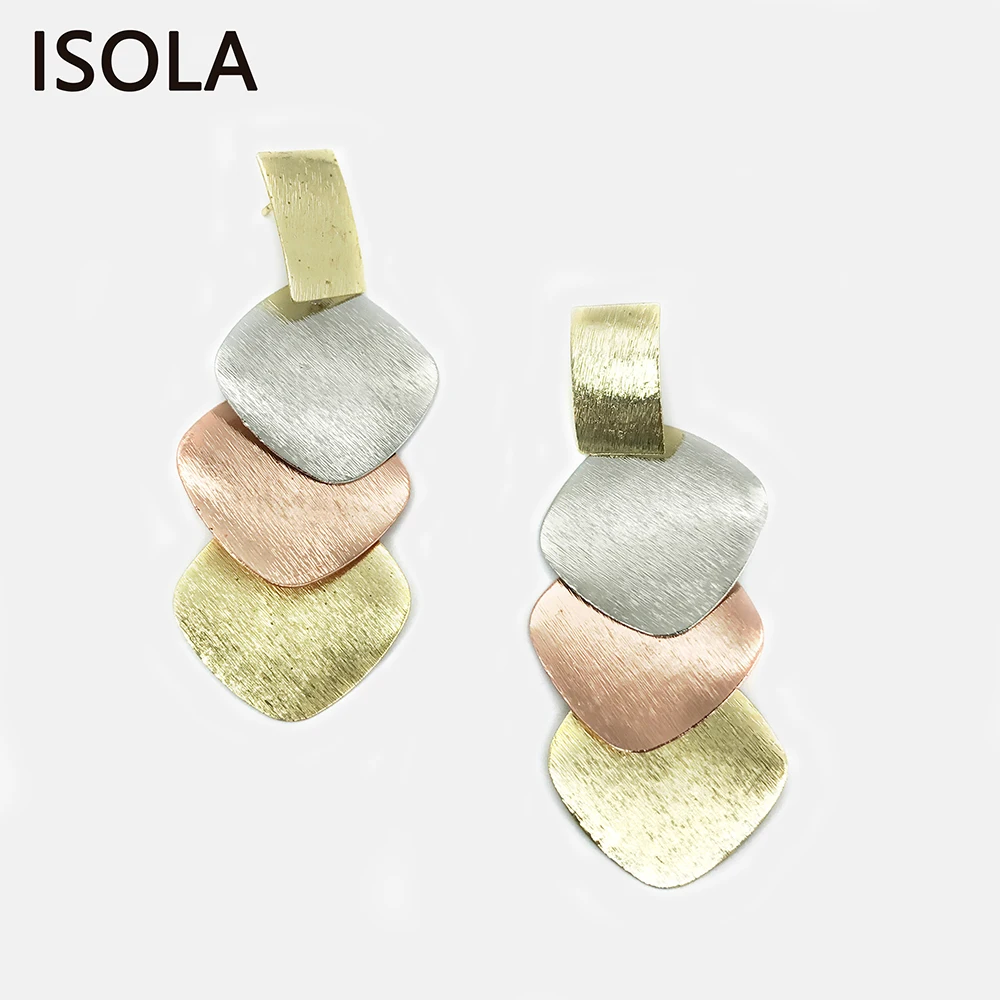 Минималистичные Многослойные многоярусные серьги ISOLA эффектные очаровательные