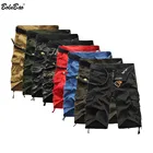 Шорты-карго BOLUBAO мужские, повседневные свободные короткие штаны, камуфляжные шорты до колен в стиле милитари, летние бриджи, 8 цветов