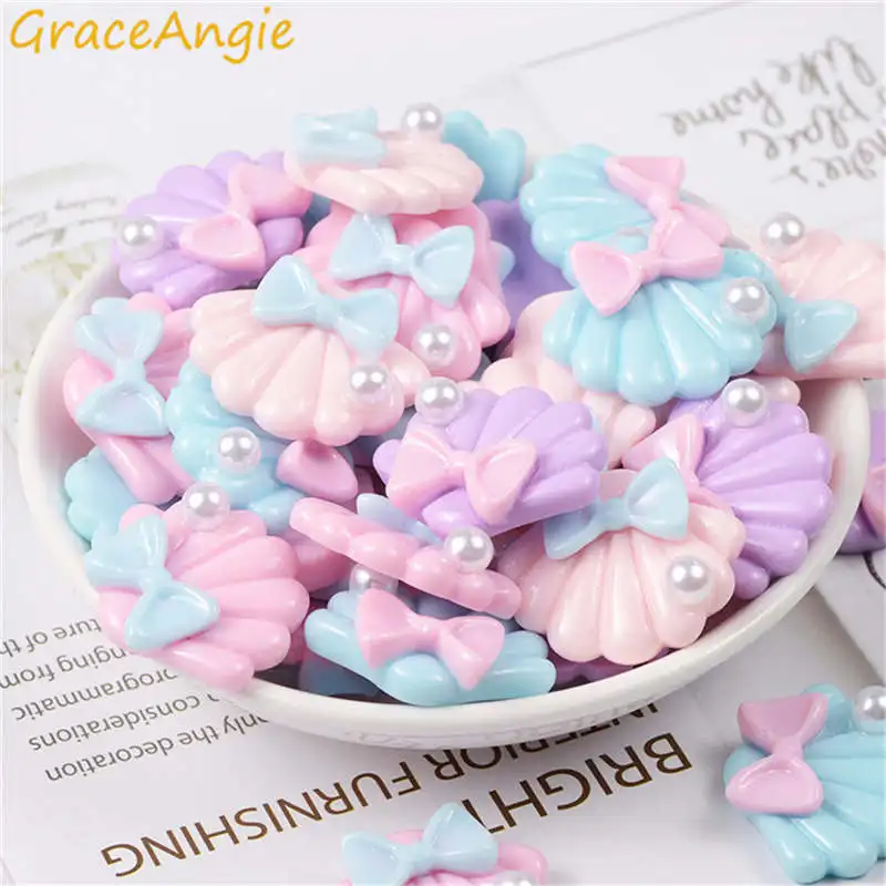 GraceAngie 20 шт./лот смоленая оболочка Жемчужные Подвески Кулоны из нержавеющей стали