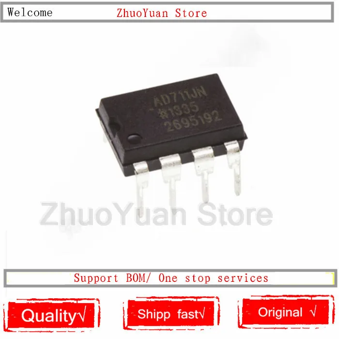 Чип AD711JN AD711JNZ 1 шт./лот новый оригинальный чип IC AD711 DIP8|Голосовые модули