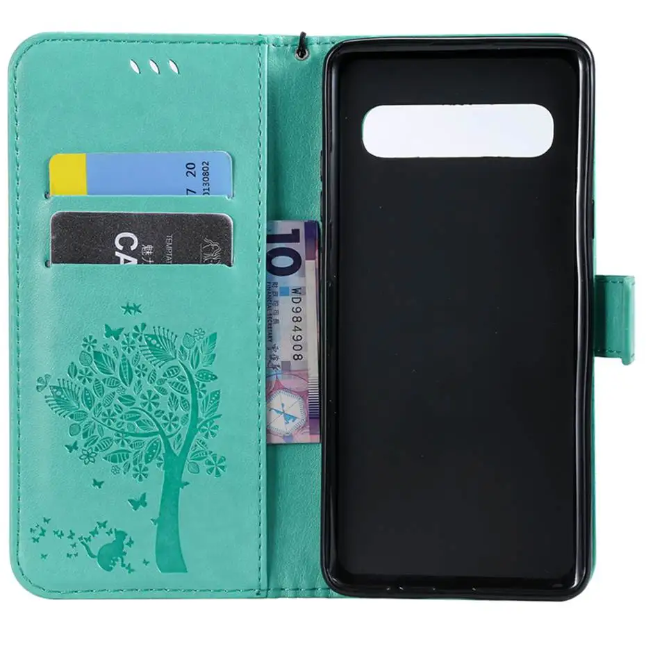 Кожаный чехол-книжка 3D Cat &amp Tree для Samsung Galaxy S10 S10E S9 Plus M10 M20 M30 A8S A6S A7 A9 2018 A10 A20 A30 A40 A50 A70