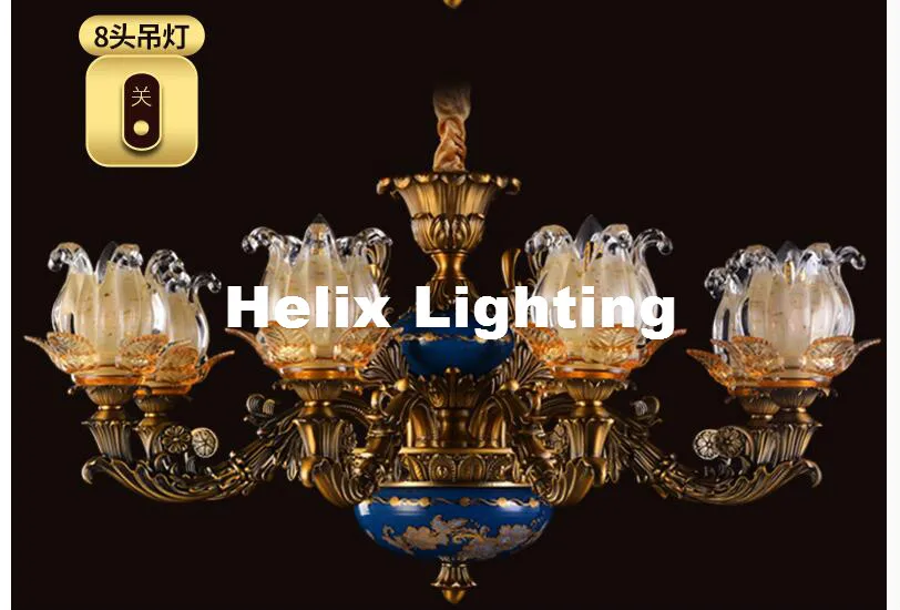 Бесплатная доставка Роскошные люстры база de Cristal современный AC синий антикварный