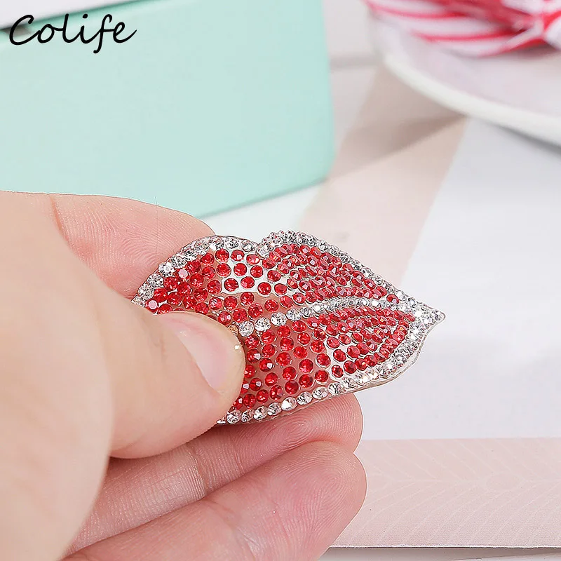 Красные губы наклейка на футболки Утюг теплопередачу DIY исправление Мода Высокое
