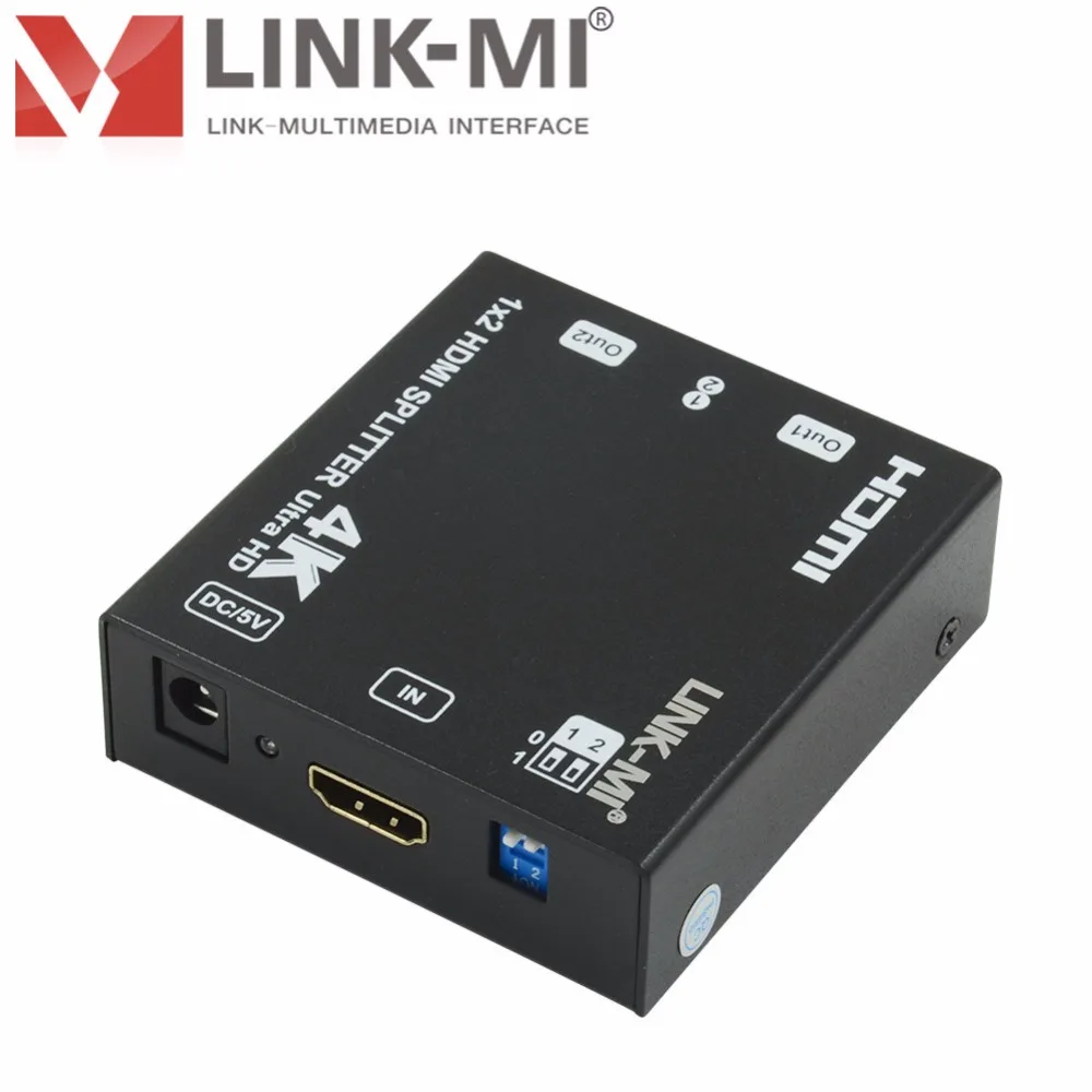 LINK MI SP01 Высокое качество 1x2 HDMI сплиттер поддерживает 3D 4Kx2K @ 60Hz (YUV 4:2:0) HDCP EDID простая