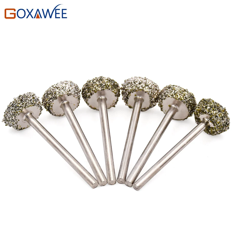 GOXAWEE 6pcs Magnetic Sanding E Needle Diamond Grinding Jade Carving For Dremel Accessories 10/12/14/16mm | Инструменты