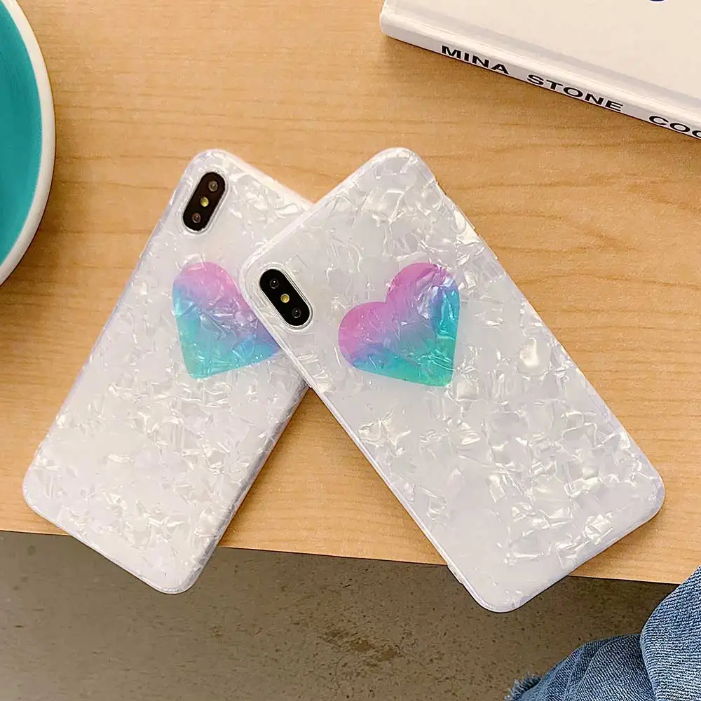 Чехол для телефона Boucho iphone 7 8 XR XS MAX X Модный Цветной чехол в виде раковины с узором