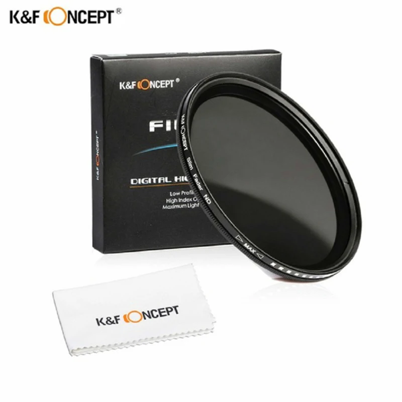 K & F Concept Регулируемый Fader 40 5 мм с переменной нейтральной плотностью от ND2 до ND400
