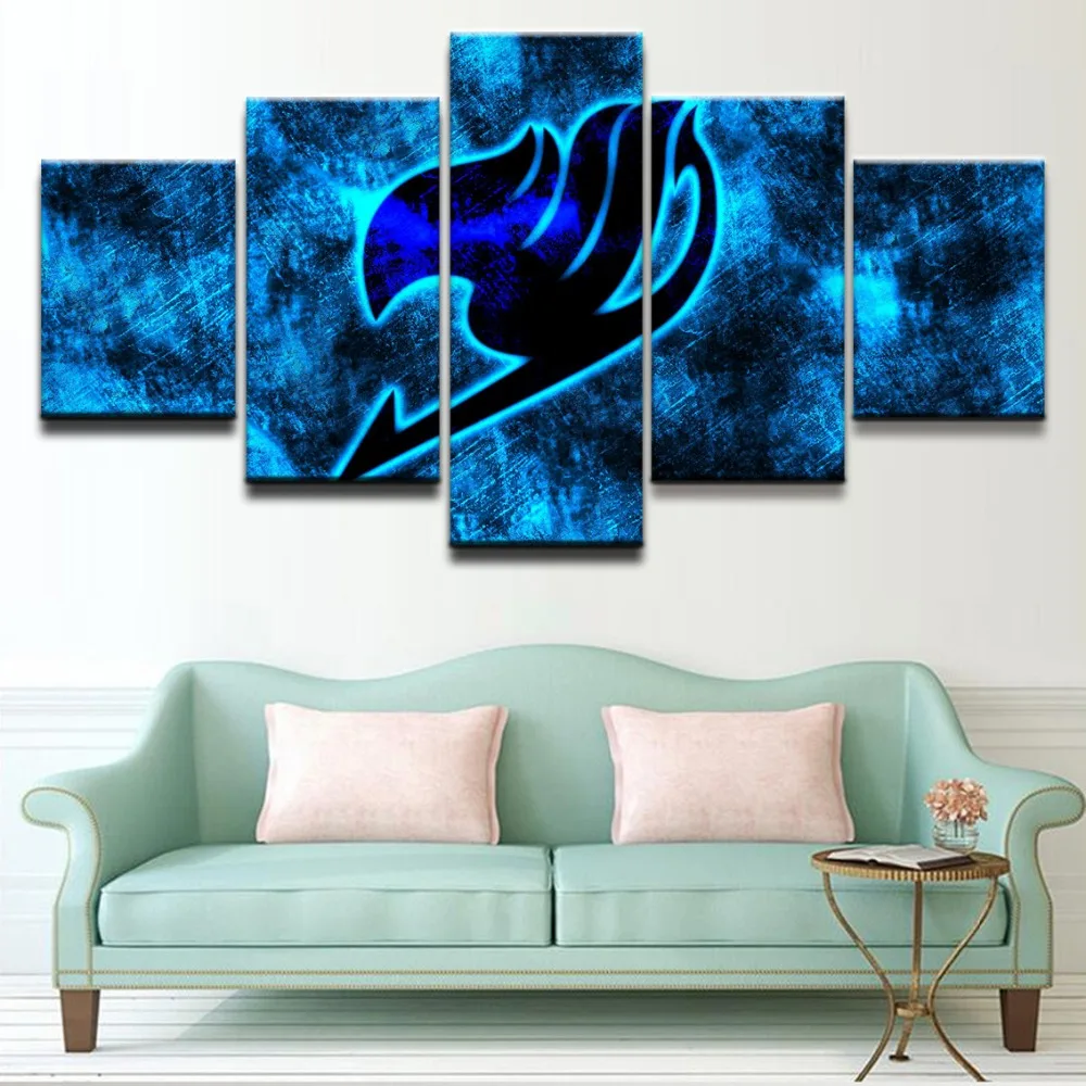 Arte de pared HD impresiones decoración del hogar 5 piezas pintura lienzo cola hadas Imagenes animación Modular para sa | Дом и сад