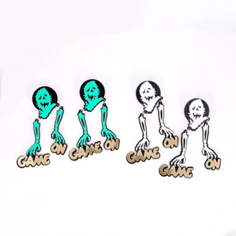 Новинка 2018 женские сережки oorbellen pendientes flecos на Хэллоуин зомби Funk забавные серьги в