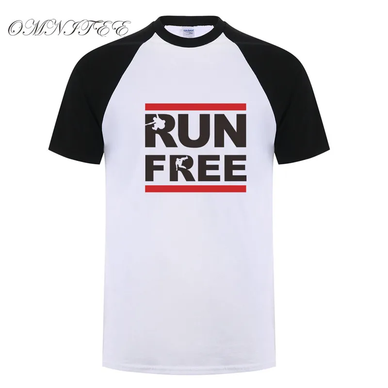 Летняя крутая футболка FreeRunning Мужская с коротким рукавом и круглым вырезом парка