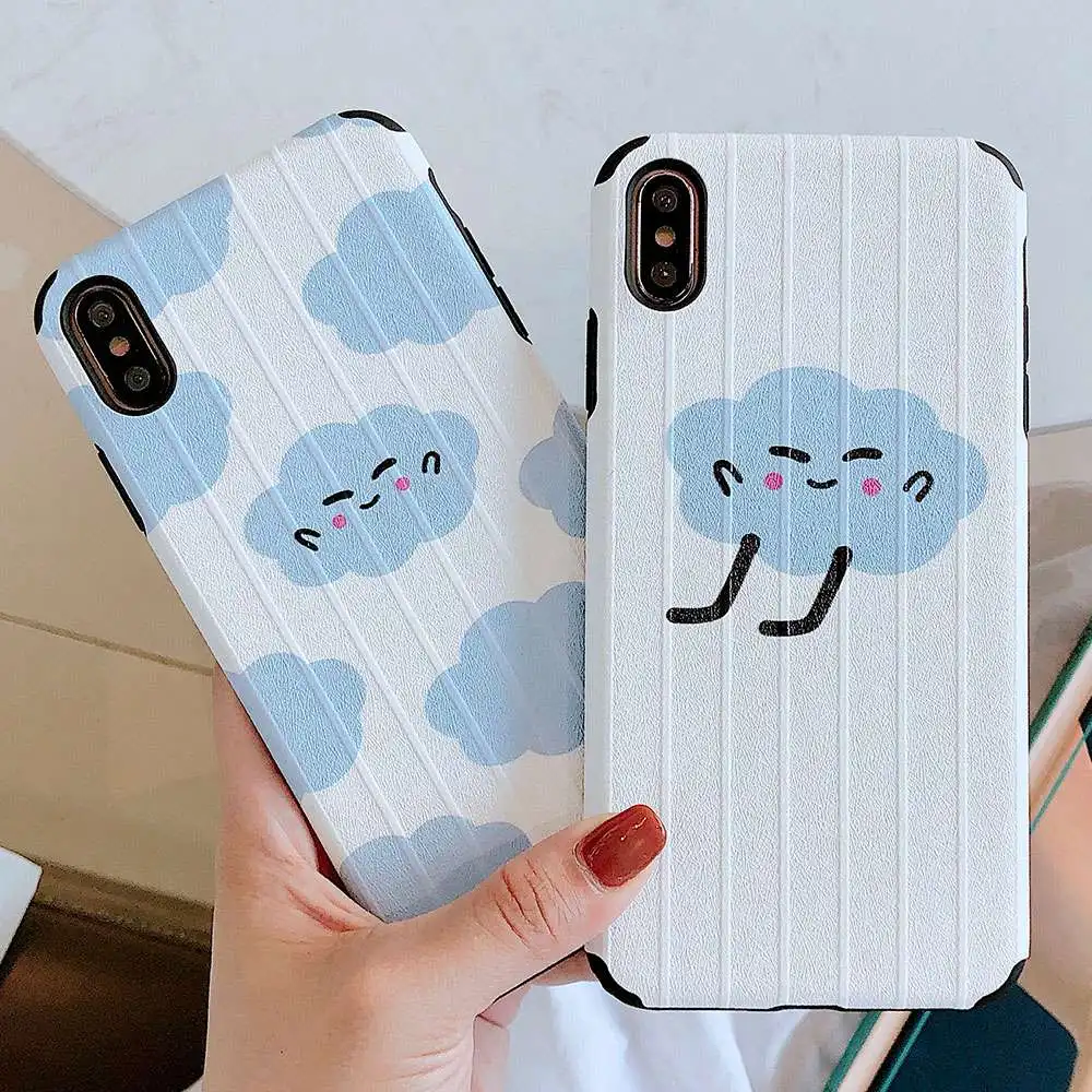 KISSCASE Cute Clouds Shockproof Phone Case For iPhone XR 6 6s 7 8 Soft Plus XS MAX X Cover Fundas Capa |