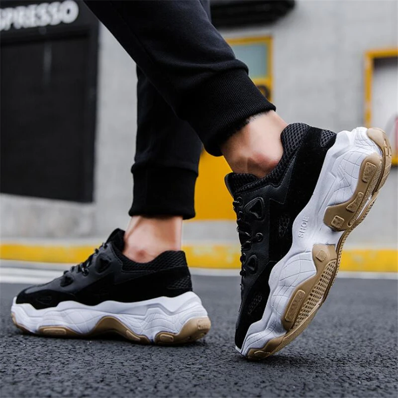 Кроссовки мужские сетчатые в стиле Харадзюку винтажные сникерсы дышащая удобная