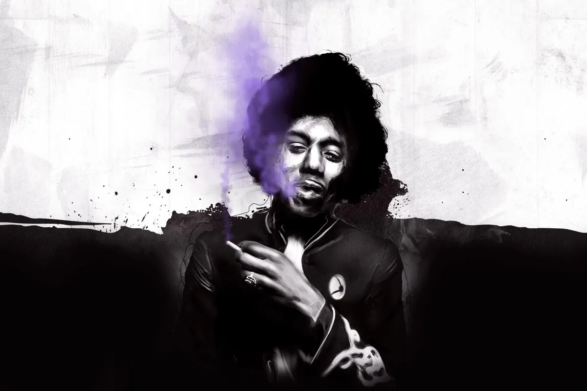 Jimmi Хендрикс tribute PRW247 настенный Художественный Холст Тканевый постер с рисунком