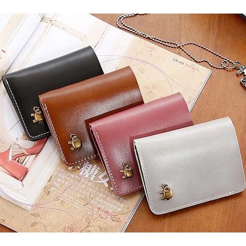 Винтажный кошелек с рисунком слона милые короткие маленькие кошельки двумя