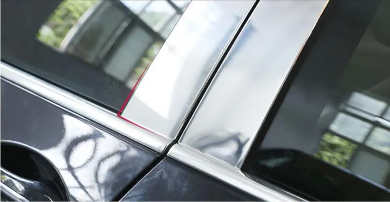 4 шт./компл. Полированная алюминиевая отделка столба для BMW 5 серии F10 520li 525li 530 535li