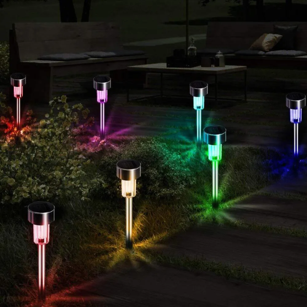 Solar Pathway Lights Outdoor, LED Solar Garden Lights Waterproof Auto On/off Solar Landscape Lights for Lawn Patio Yard