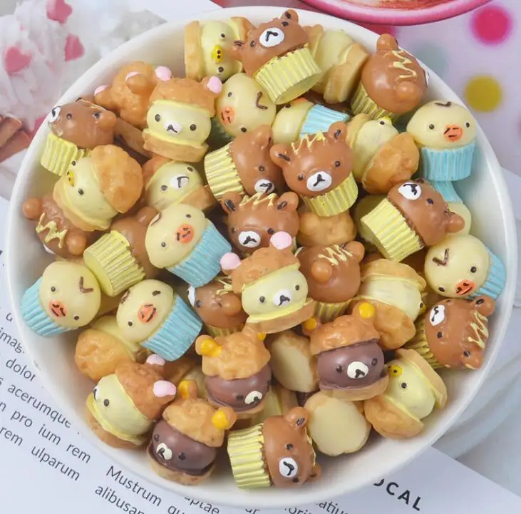 Милая Смола медведь плоская спина, Кабошон DIY Ювелирные изделия/ремесло украшение для альбома - Цвет: 16 mix color