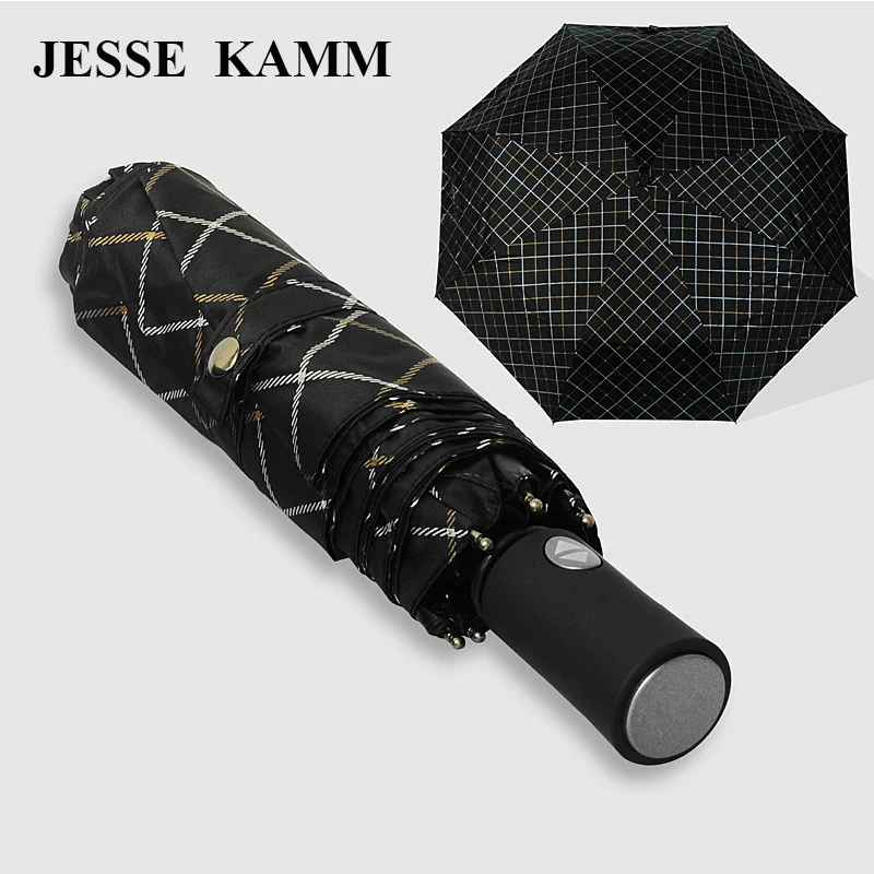 

JESSE KAMM 2017 Мужской Зонт джентльмен решетка виниловый Анти-ультрафиолетовая Защита от солнца зонт от солнца