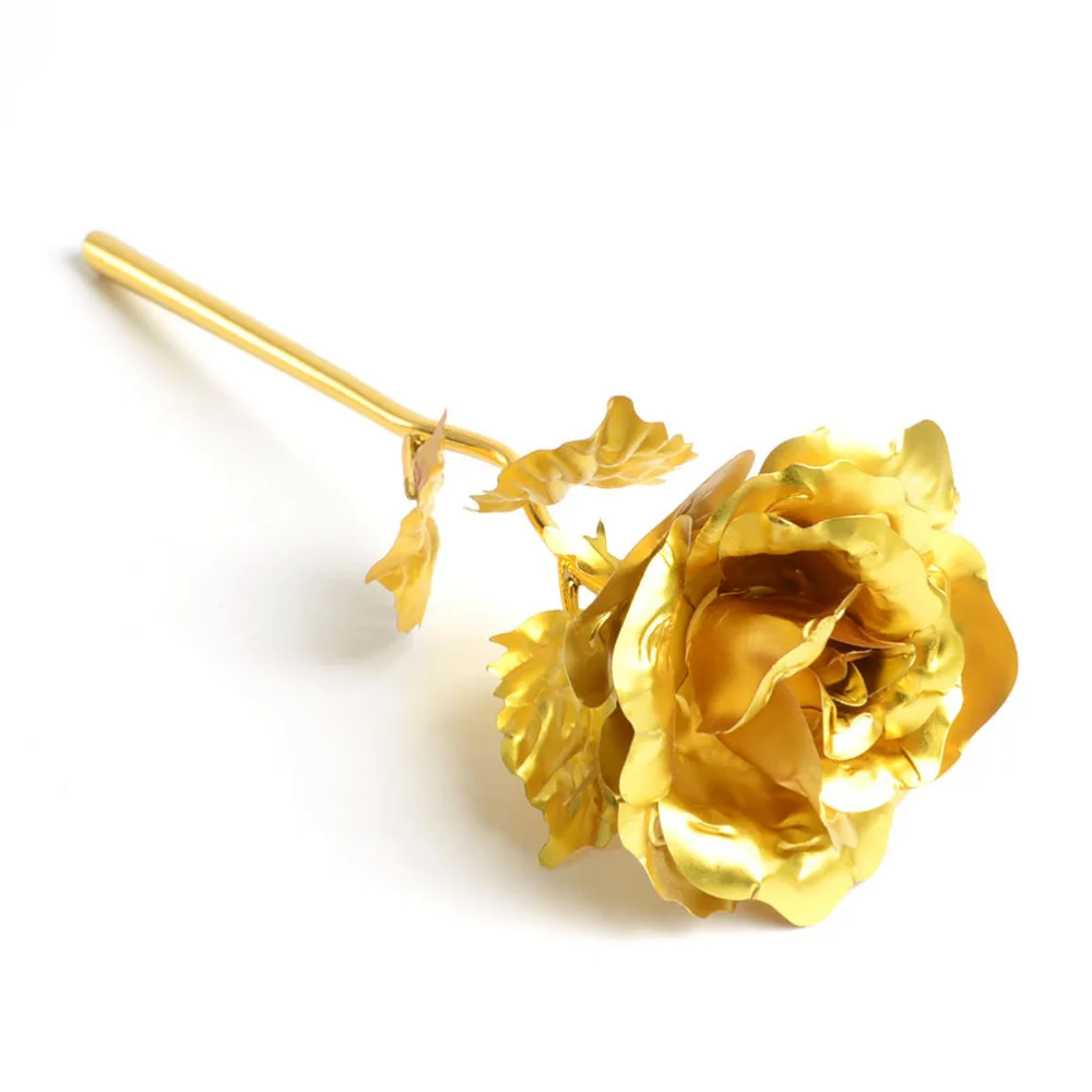 Золотая фольга розовый цветок подарок на день Святого Валентина позолоченный