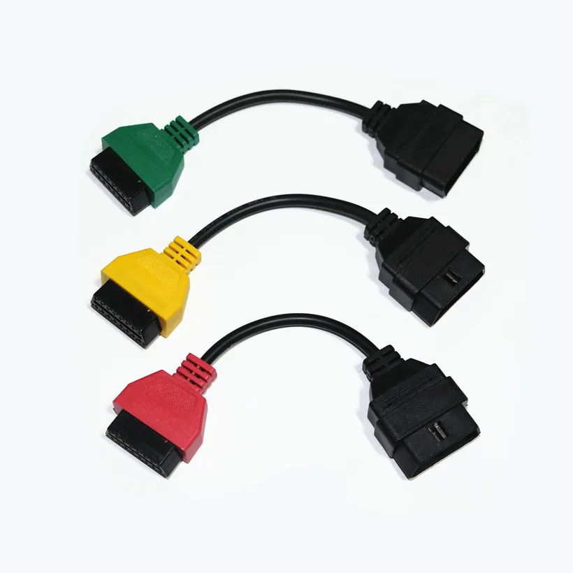 3 шт./компл. для адаптера Wi Fi a t Ecu Scan коннектор 16 Pin OBD2 кабель F iat три цвета|Кабели и