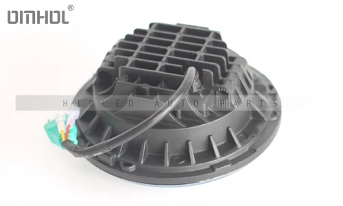 1 пара черные 7 дюймовые круглые светодиодные фары с ближним и дальним