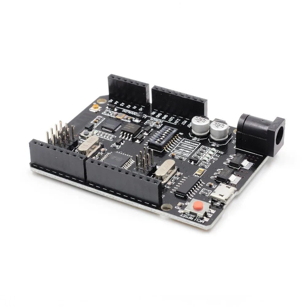 UNO + WiFi R3 ATmega328P ESP8266 (32 Мб памяти) USB-TTL CH340G. Совместимость с Arduino Uno NodeMCU WeMos |