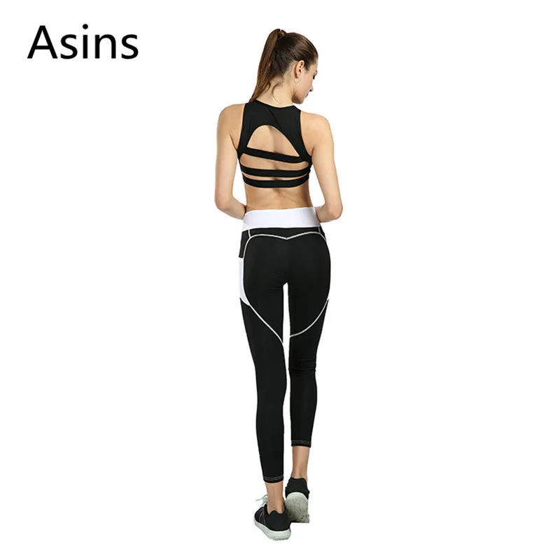 

Asins workout leggings 2019 new hot women casual slim elastic force love stitching pocket breathable fitness run motion leggings